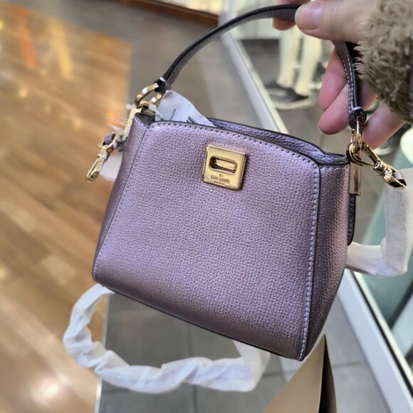 Kate Spade Phoebe Metallic Lilac Mini Top Handle Crossbody Bag - Picture 8 of 11